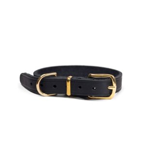 Walk it sort lderhalsbnd m/ messing