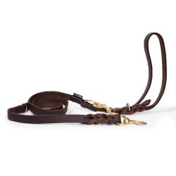 Walk it dressurline lder brun/messing