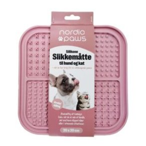 Nordic paws slikkemtte lyserd