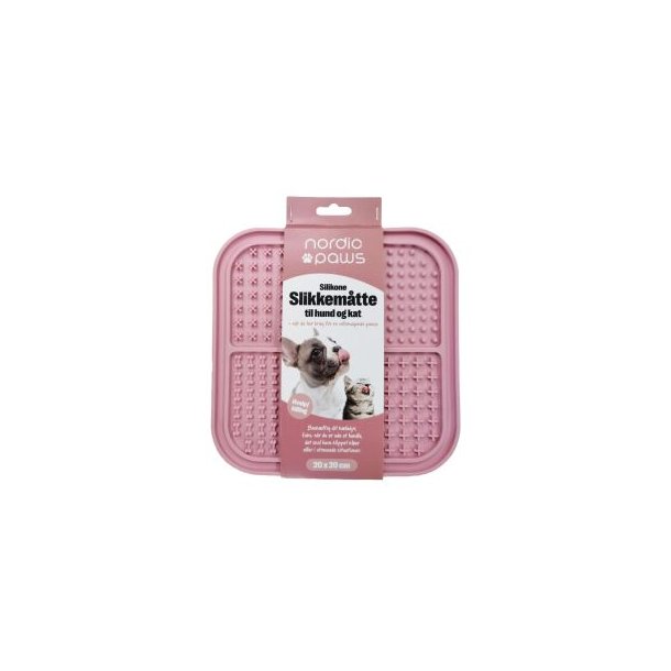 Nordic paws slikkemtte lyserd