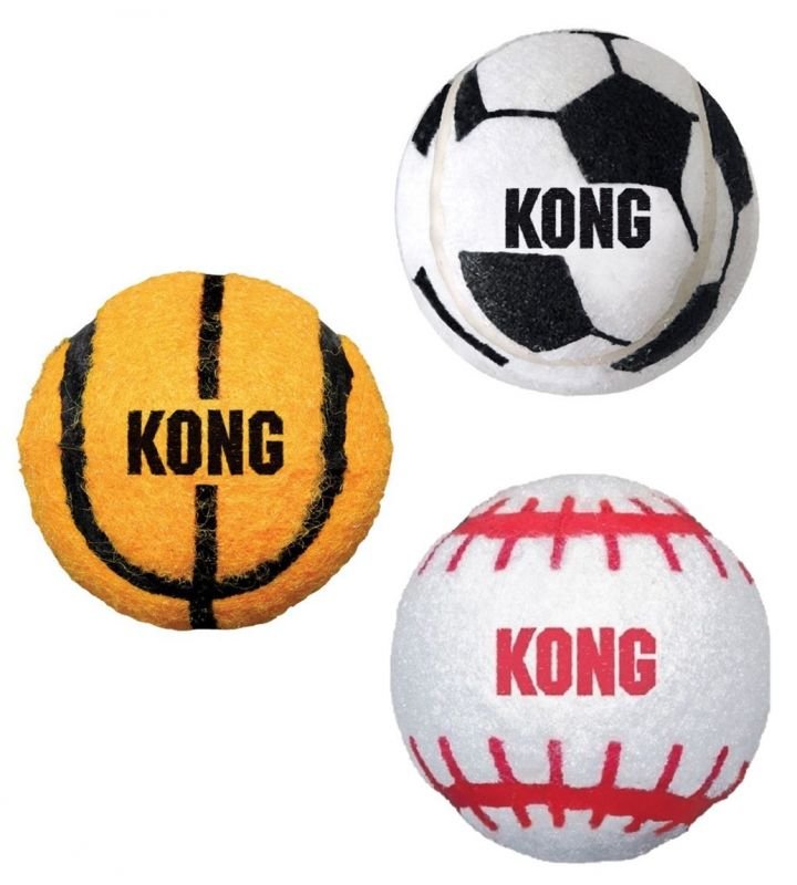 Kong sportsball 3pak medium Vis alt LISBETH'S HUNDEHUS