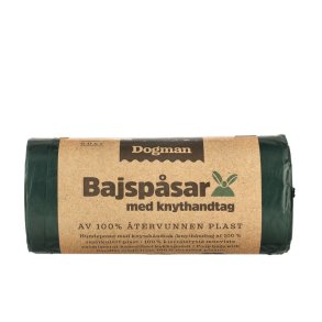 Hundeposer genanvendelig plast med hndtag / 60stk i rulle