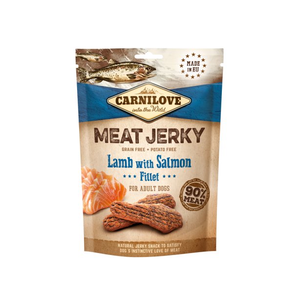 Carnilove meat jerky med lam og laks 100g