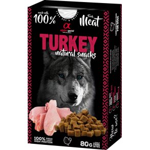 Alpha spirit naturals hundegodbidder med kalkun 80g