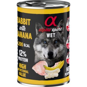 Alpha spirit dsemad kanin med banan 400g
