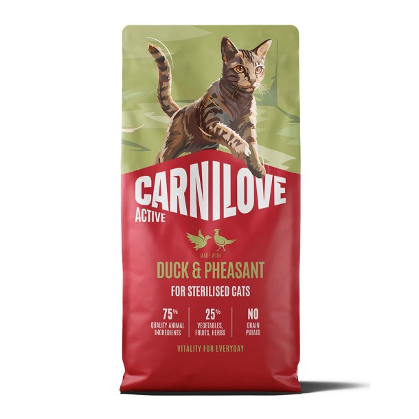 Carnilove t�rfoder til kat med and &amp; fasan