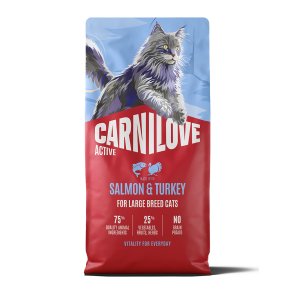 Carnilove t�rfoder til kat STORE RACER med laks & kalkun 6kg