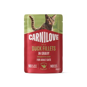 Carnilove v�dfoder til kat and filets i gravy 85g