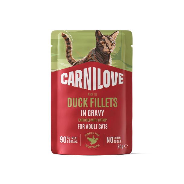 Carnilove v�dfoder til kat and filets i gravy 85g