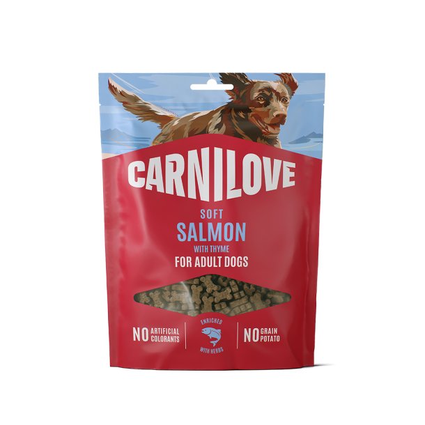 Carnilove soft hundesnacks med laks og timian 200g