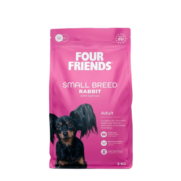 Four friends t�rfoder SMALL BREED med kanin &amp; laks