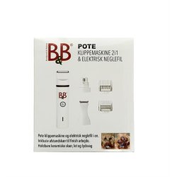 B&B klippemaskine potetrimmer neglefil 2i1