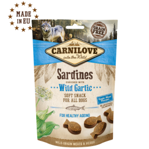 Carnilove soft hundesnacks med sardin og ramslg