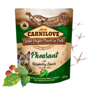 Carnilove pat med fasan og hindbrblade 300g