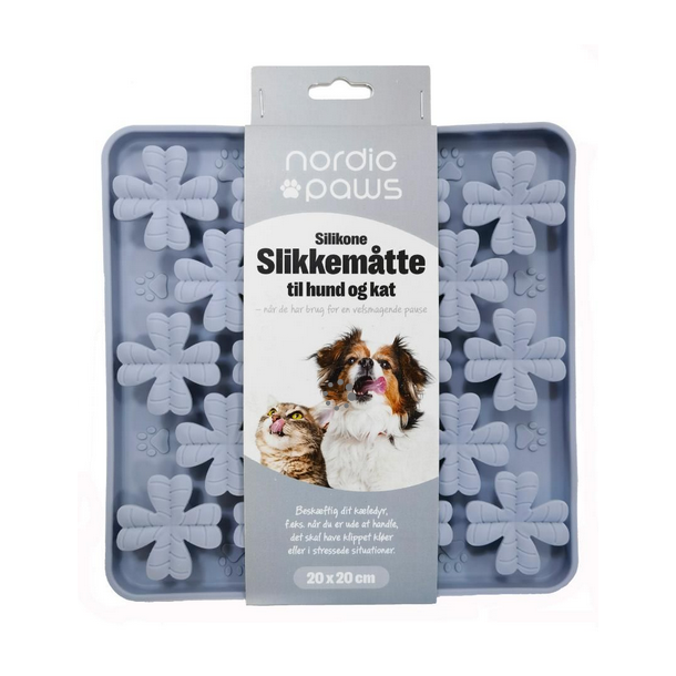 Nordic paws slikkemtte med blomster gr