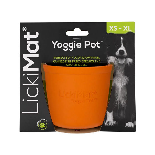 Lickimat yoggie pot orange