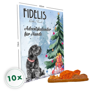 Fidelis XL julekalender med 24 lger hund&juletr 1stk