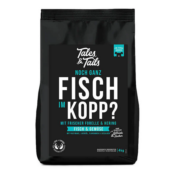 Tales and tails semimoist hundefoder med fisk 4kg