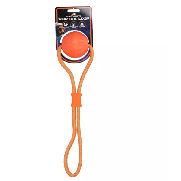 Dog comets vortex loop bold med reb orange