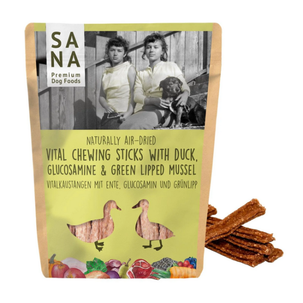 Sana vital chewing sticks med okse, and, glucosamin og gr�nl�bet musling 150g