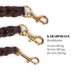 Walk it dressurline lder brun/messing