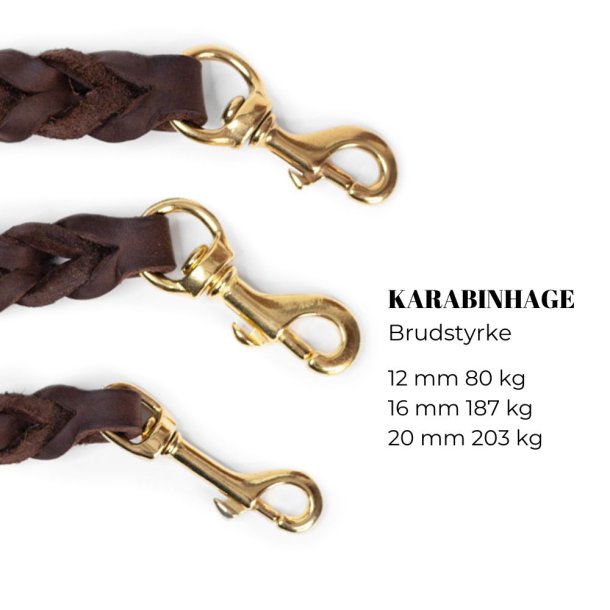 Walk it dressurline lder brun/messing