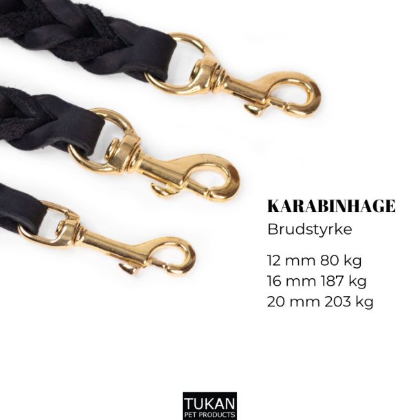 Walk it dressurline lder sort/messing