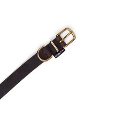 Walk it brunt halsbnd m/ messing