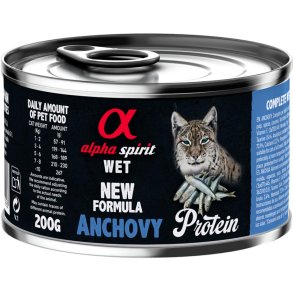 Alpha spirit v�dfoder til kat med ansjos 200g