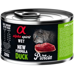 Alpha spirit v�dfoder til kat med and 200g