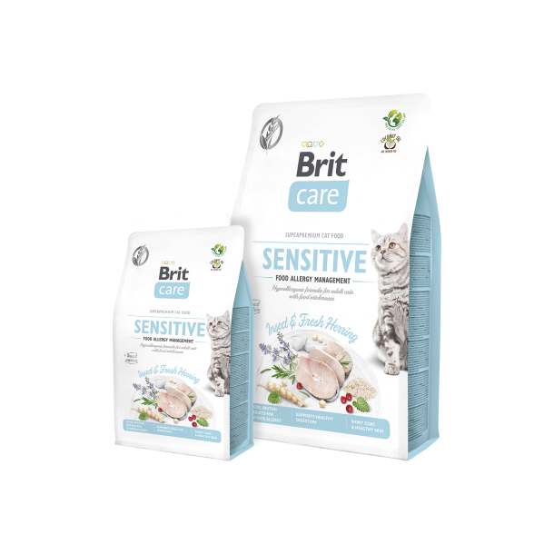 Brit care sensitive med insekt og fisk til kat 2kg