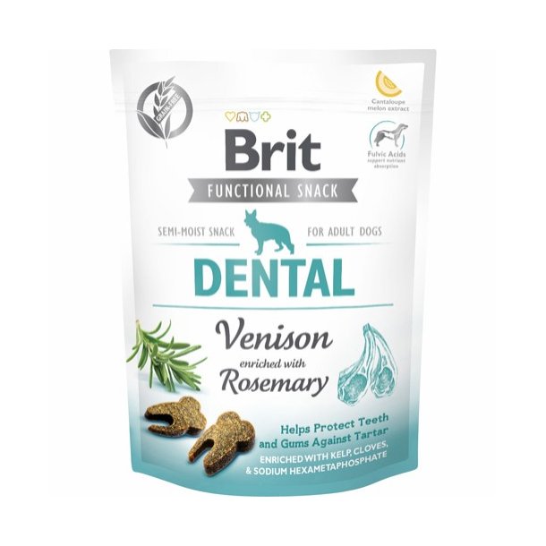 Brit dental snacks med vildt og rosmarin 150g (kort dato 7/8-2026)