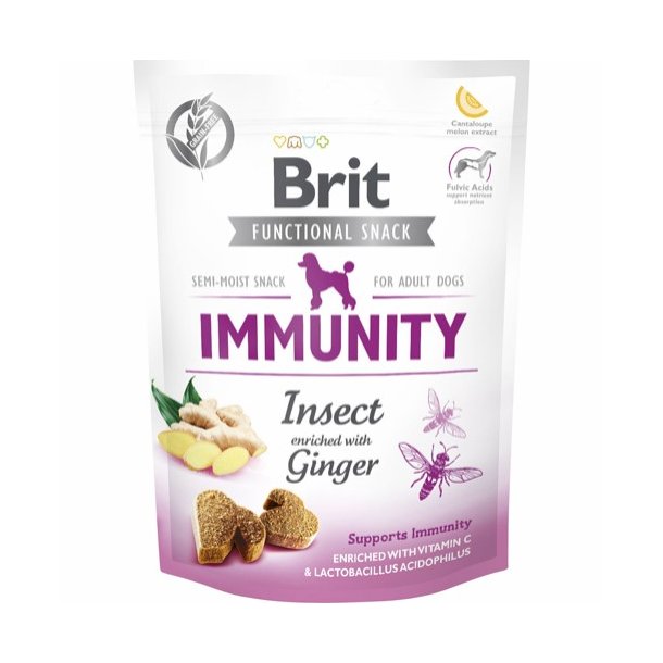 Brit immunity hundesnacks med insekt og ingefr