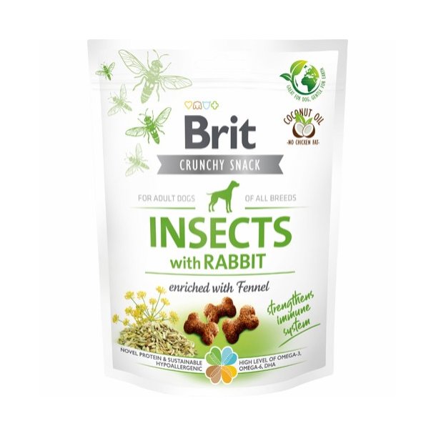 Brit hundesnacks med insekt og kanin