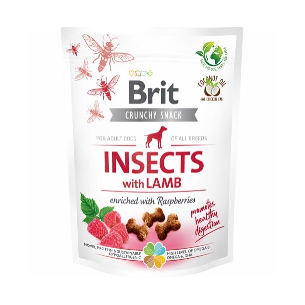 Brit hundesnacks med insekt og lam