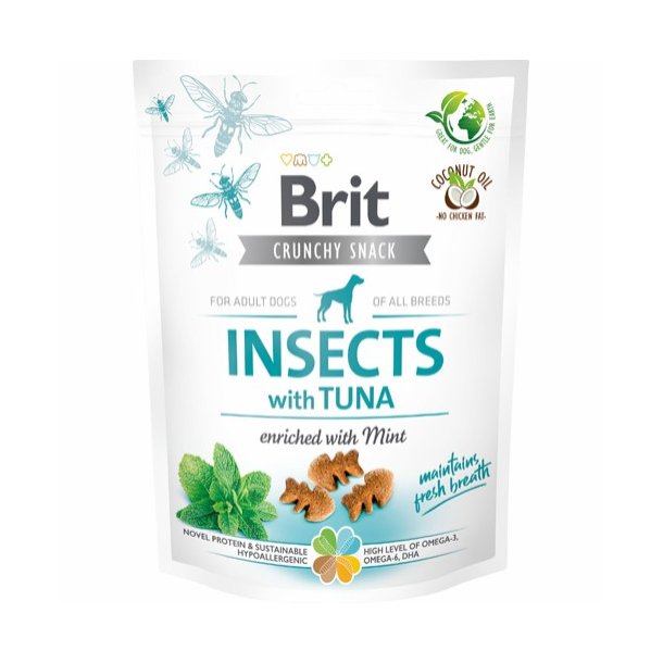 Brit hundesnacks med insekt og tun