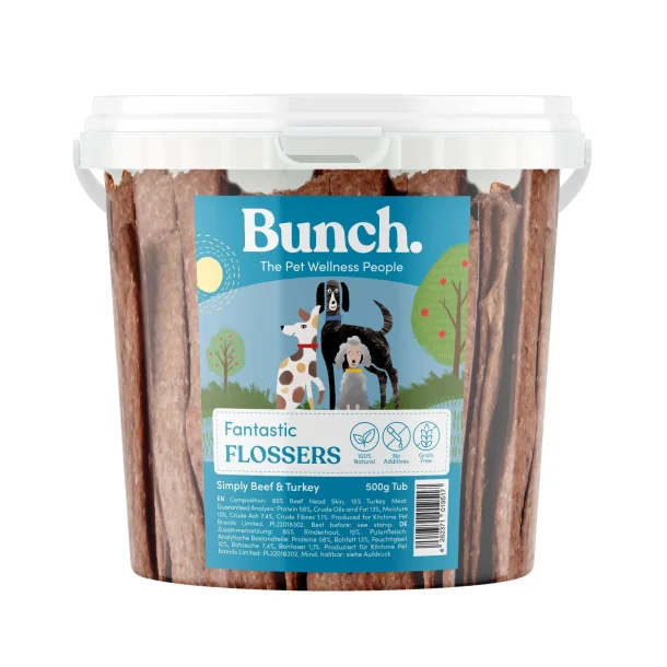 Bunch fantastic flossers med okse og kalkun 500g
