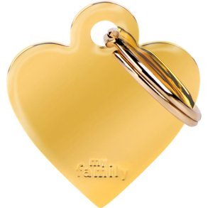 Hundetegn messing hjerte