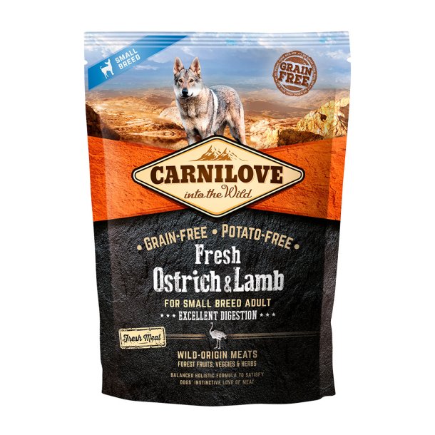 Carnilove fresh med struds og lam small breed 1,5kg