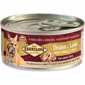 Carnilove canned kylling/lam til kat 100g