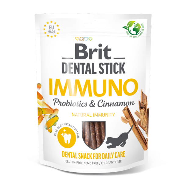 Brit dental sticks immuno med probiotika og kanel