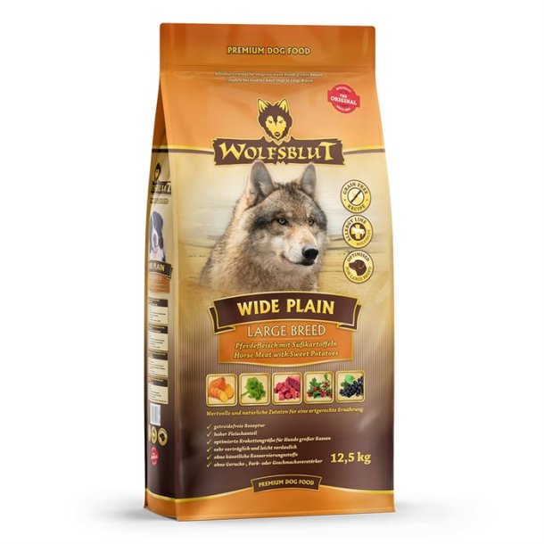 Wolfsblut wide plain LARGE BREED adult trfoder med hest 12,5kg