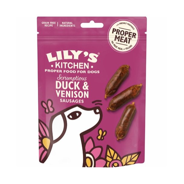 Lily's kitchen duck and venison sausages