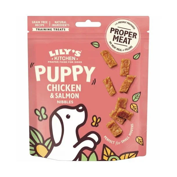 Lily's kitchen puppy chicken and salmon nibbles