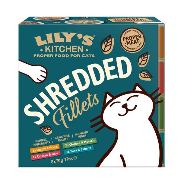 Lily's kitchen shredded fillets sampak 8x70g