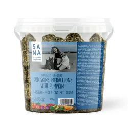 Sana torskeskindsmedaljoner med grskar 500g