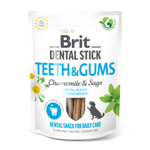 Brit dental sticks teeth &amp; gums med kamille og salvie