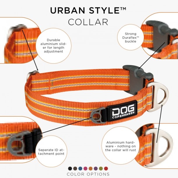 Dog copenhagen urban STYLE halsbnd orange