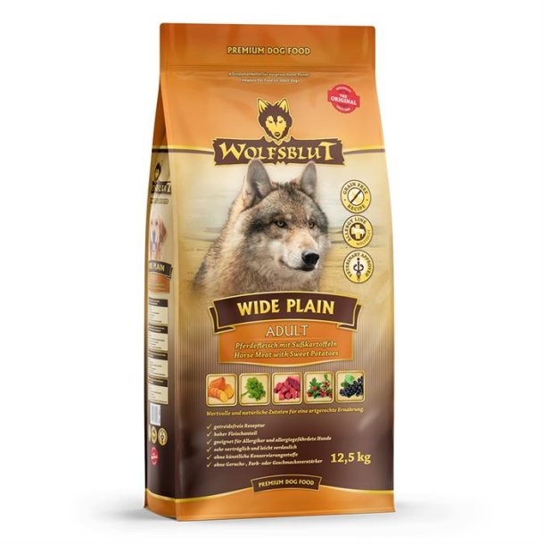 Wolfsblut wide plain trfoder med hest adult