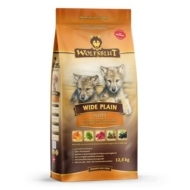 Wolfsblut puppy wide plain trfoder med hest